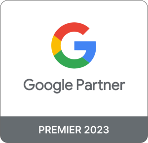 Selo oficial Google Partner que certifica a ARD Marketing como uma agência de tráfego pago especialista em Google Ads.