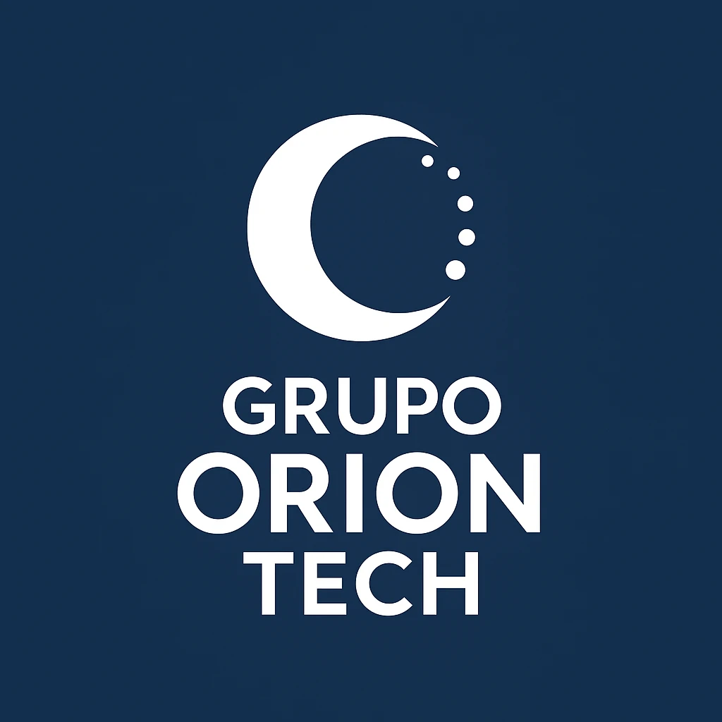 Logotipo profissional do Grupo Orion Tech, cliente atendido pela ARD Marketing, Agência de Marketing Digital.